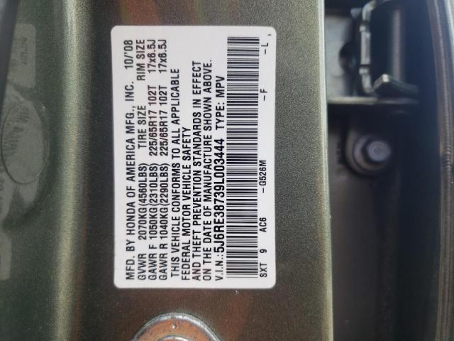 Photo 9 VIN: 5J6RE38739L003444 - HONDA CR-V EXL 