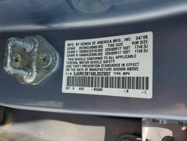 Photo 13 VIN: 5J6RE38748L002902 - HONDA CR-V EXL 