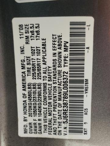 Photo 13 VIN: 5J6RE38789L006372 - HONDA CR-V EXL 