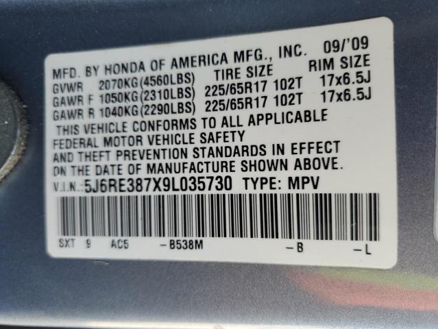 Photo 13 VIN: 5J6RE387X9L035730 - HONDA CRV 