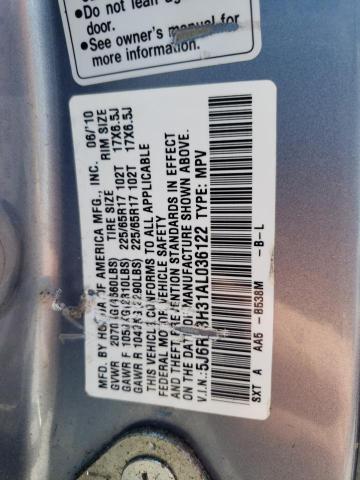 Photo 9 VIN: 5J6RE3H31AL036122 - HONDA CR-V LX 