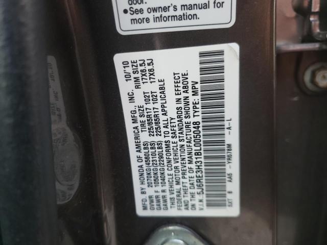 Photo 9 VIN: 5J6RE3H31BL005048 - HONDA CR-V LX 