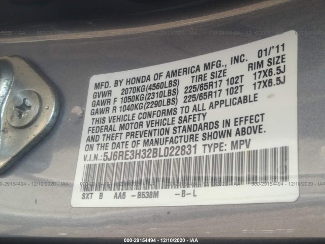 Photo 8 VIN: 5J6RE3H32BL022831 - HONDA CR-V 