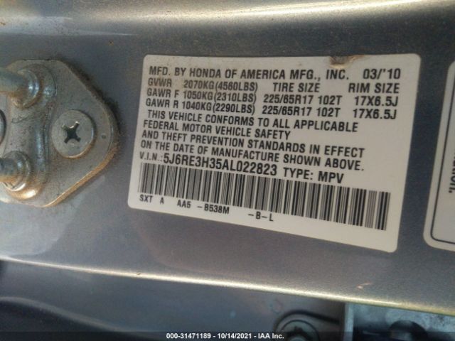 Photo 8 VIN: 5J6RE3H35AL022823 - HONDA CR-V 