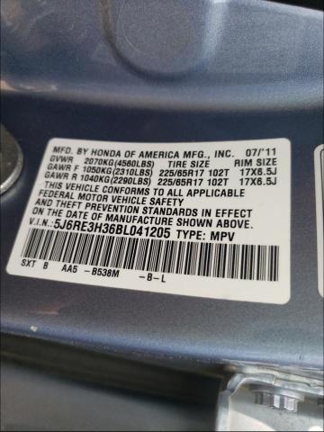 Photo 9 VIN: 5J6RE3H36BL041205 - HONDA CR-V LX 