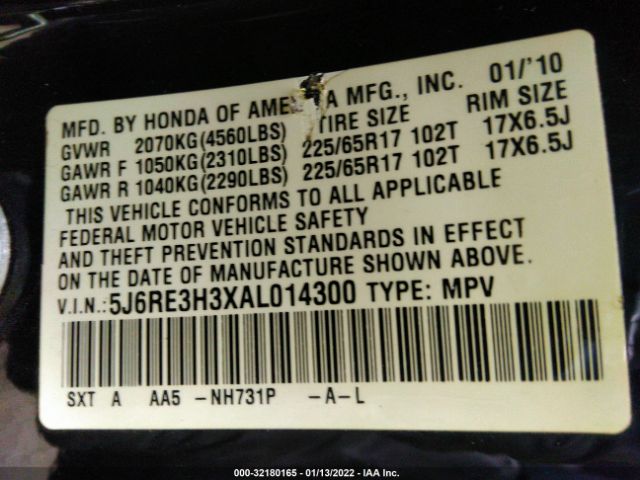 Photo 8 VIN: 5J6RE3H3XAL014300 - HONDA CR-V 