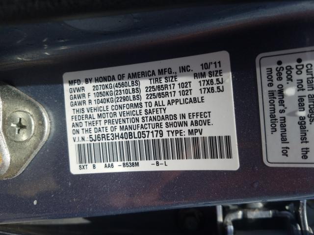 Photo 9 VIN: 5J6RE3H40BL057179 - HONDA CR-V SE 