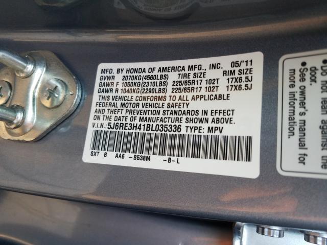 Photo 9 VIN: 5J6RE3H41BL035336 - HONDA CR-V SE 