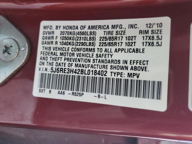 Photo 11 VIN: 5J6RE3H42BL018402 - HONDA CRV 