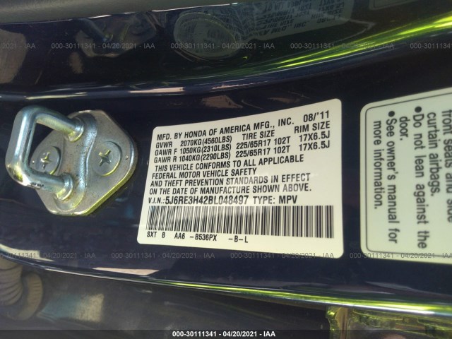 Photo 8 VIN: 5J6RE3H42BL048497 - HONDA CR-V 