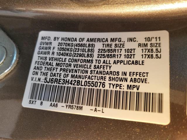 Photo 12 VIN: 5J6RE3H42BL055076 - HONDA CR-V SE 