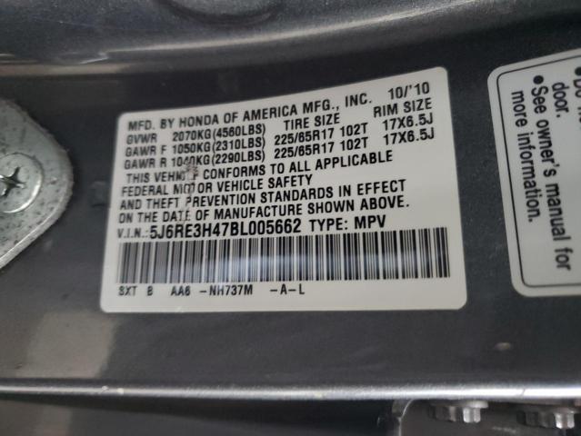 Photo 13 VIN: 5J6RE3H47BL005662 - HONDA CR-V SE 