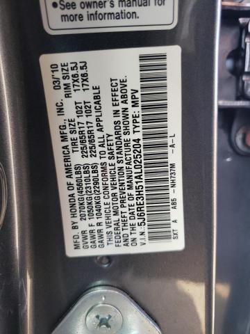 Photo 12 VIN: 5J6RE3H51AL025204 - HONDA CR-V EX 