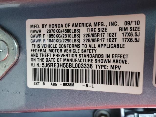 Photo 12 VIN: 5J6RE3H55BL003336 - HONDA CR-V EX 