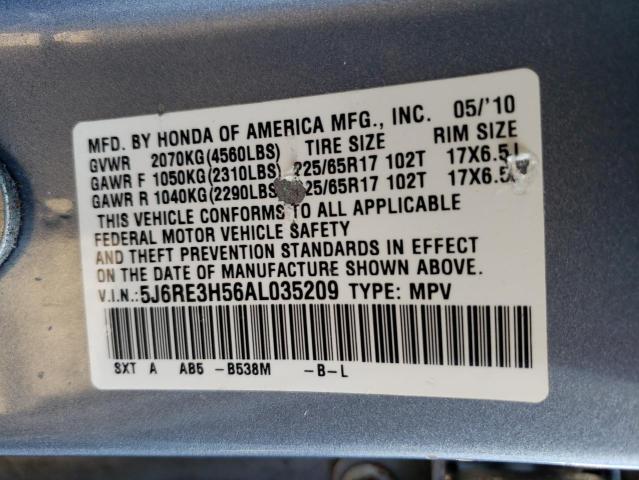 Photo 9 VIN: 5J6RE3H56AL035209 - HONDA CR-V EX 