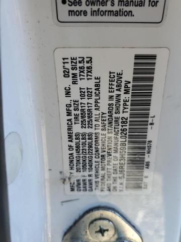 Photo 11 VIN: 5J6RE3H59BL026182 - HONDA CR-V EX 