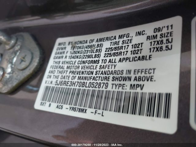 Photo 8 VIN: 5J6RE3H70BL052879 - HONDA CR-V 