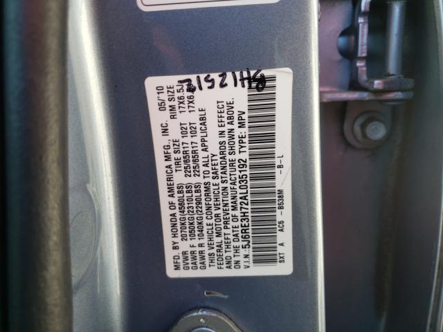 Photo 9 VIN: 5J6RE3H72AL035192 - HONDA CR-V EXL 