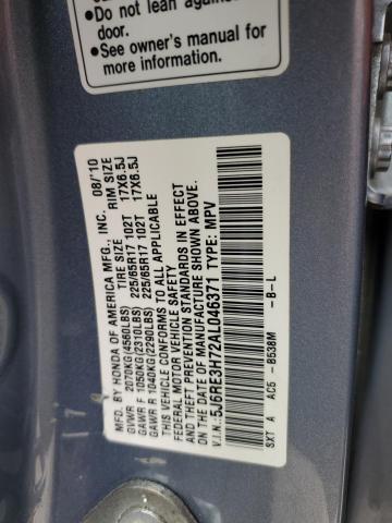 Photo 13 VIN: 5J6RE3H72AL046371 - HONDA CR-V EXL 