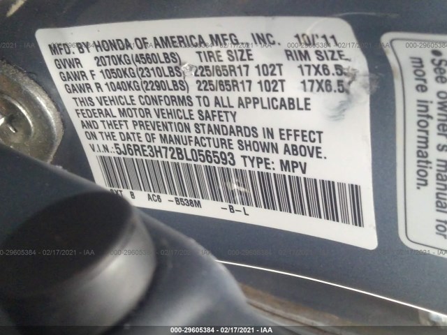 Photo 8 VIN: 5J6RE3H72BL056593 - HONDA CR-V 