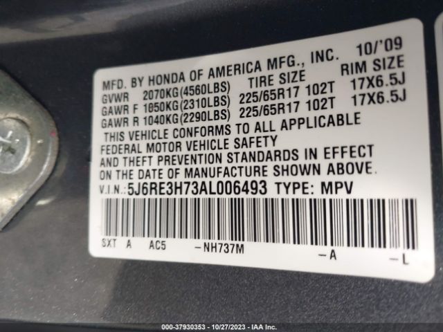 Photo 8 VIN: 5J6RE3H73AL006493 - HONDA CR-V 