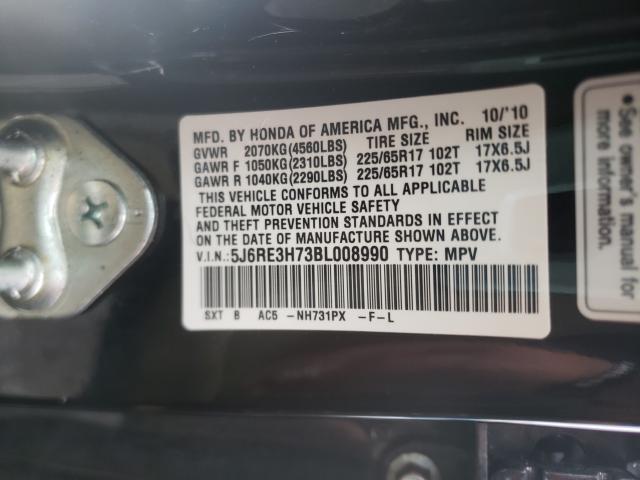 Photo 9 VIN: 5J6RE3H73BL008990 - HONDA CR-V EXL 