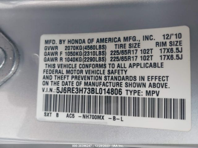 Photo 8 VIN: 5J6RE3H73BL014806 - HONDA CR-V 