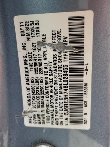 Photo 13 VIN: 5J6RE3H74BL028455 - HONDA CR-V EXL 