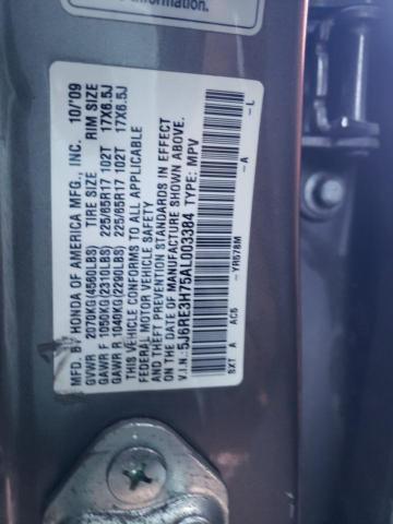 Photo 9 VIN: 5J6RE3H75AL003384 - HONDA CR-V EXL 