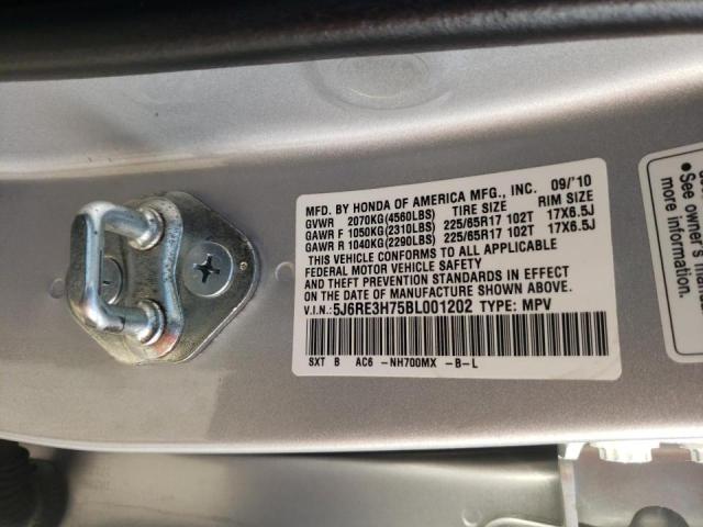 Photo 9 VIN: 5J6RE3H75BL001202 - HONDA CR-V EXL 