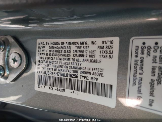 Photo 8 VIN: 5J6RE3H76AL016256 - HONDA CR-V 