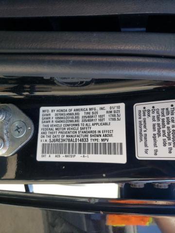 Photo 9 VIN: 5J6RE3H78AL014833 - HONDA CR-V EXL 