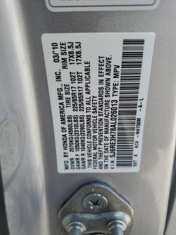 Photo 13 VIN: 5J6RE3H78AL026013 - HONDA CR-V EXL 