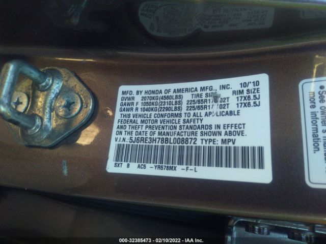 Photo 8 VIN: 5J6RE3H78BL008872 - HONDA CR-V 