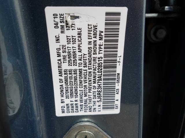 Photo 9 VIN: 5J6RE3H79AL028515 - HONDA CR-V EXL 