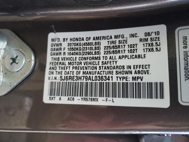 Photo 9 VIN: 5J6RE3H79AL036341 - HONDA CR-V EXL 