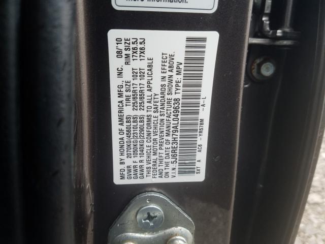 Photo 9 VIN: 5J6RE3H79AL049638 - HONDA CR-V EXL 