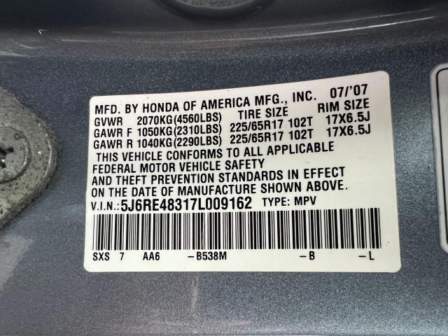 Photo 9 VIN: 5J6RE48317L009162 - HONDA CRV 