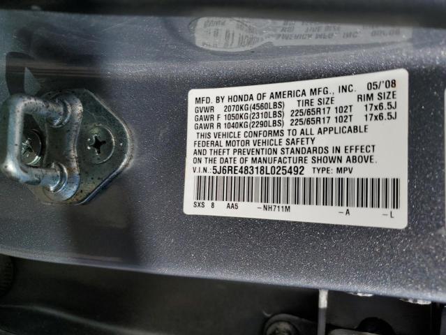 Photo 12 VIN: 5J6RE48318L025492 - HONDA CRV 