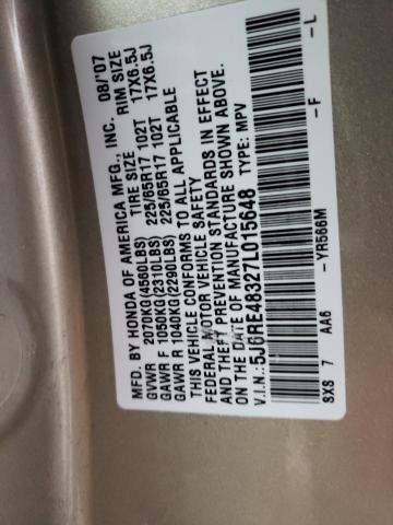 Photo 12 VIN: 5J6RE48327L015648 - HONDA CRV 