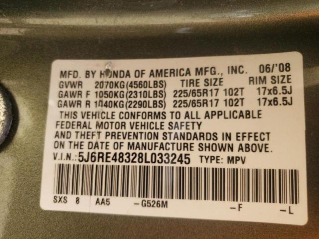 Photo 9 VIN: 5J6RE48328L033245 - HONDA CR-V LX 