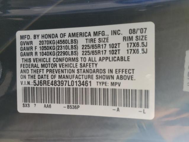 Photo 12 VIN: 5J6RE48397L013461 - HONDA CR-V LX 