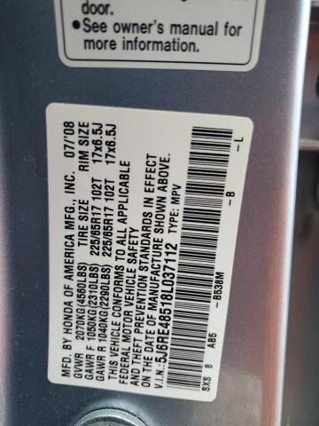 Photo 12 VIN: 5J6RE48518L037112 - HONDA CRV 