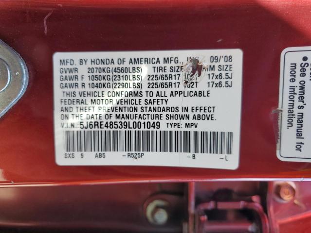 Photo 12 VIN: 5J6RE48539L001049 - HONDA CR-V EX 