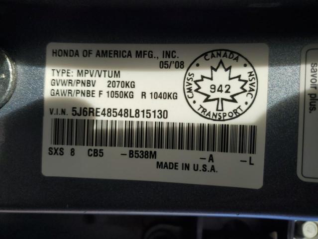 Photo 12 VIN: 5J6RE48548L815130 - HONDA CRV 