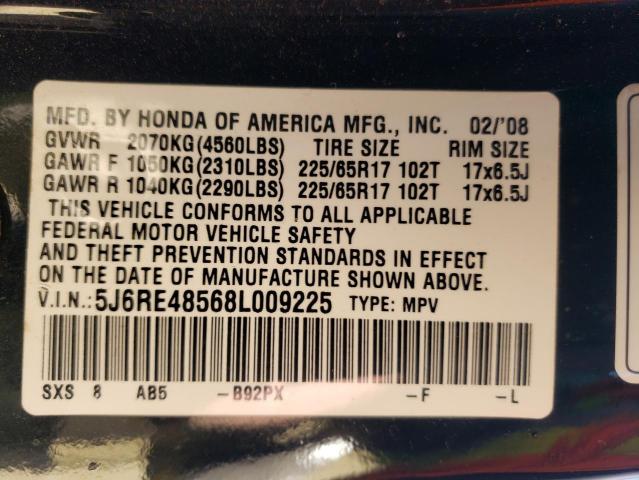 Photo 12 VIN: 5J6RE48568L009225 - HONDA CRV 