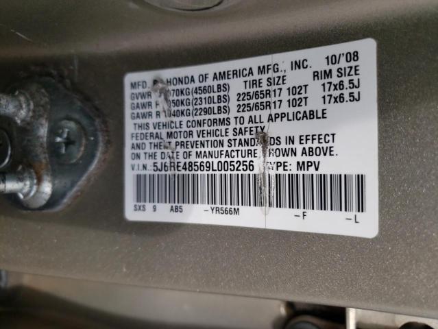 Photo 9 VIN: 5J6RE48569L005256 - HONDA CRV 