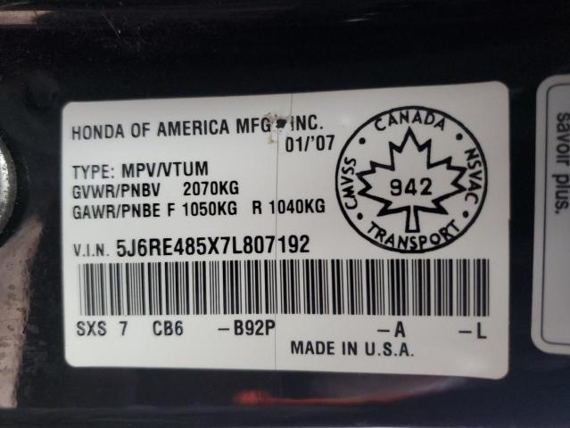 Photo 12 VIN: 5J6RE485X7L807192 - HONDA CRV 