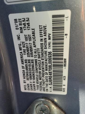 Photo 12 VIN: 5J6RE48708L006936 - HONDA CR-V EXL 