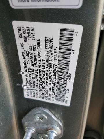 Photo 12 VIN: 5J6RE48708L040472 - HONDA CRV 